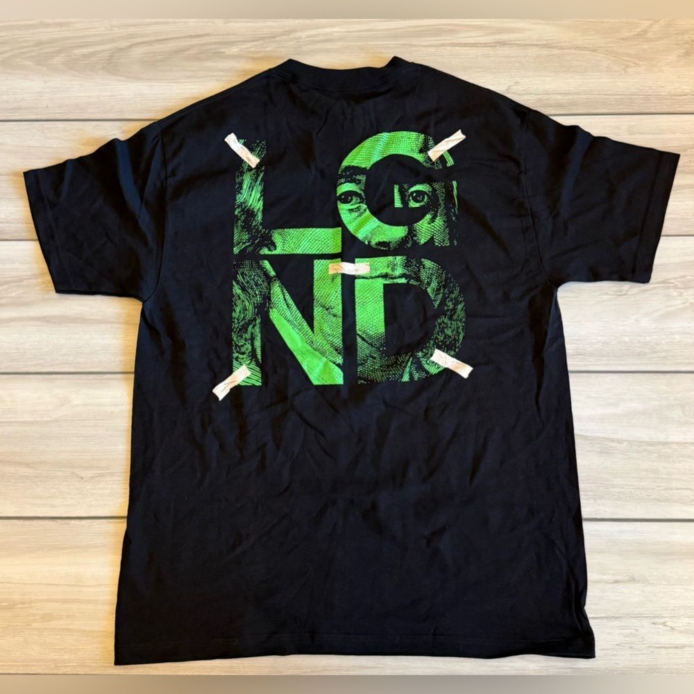 LGND Supply Co Taped Design T-Shirt Black Large NWT